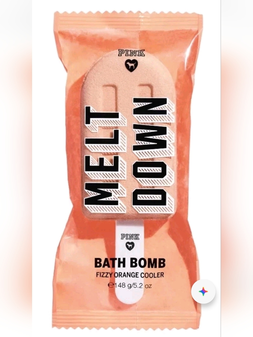 PINK Victoria's Secret Melt Down Fizzy Orange Cooler Bath Bomb